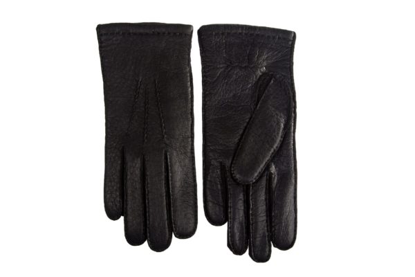 womens peccary leather gloves with cashmere lining black